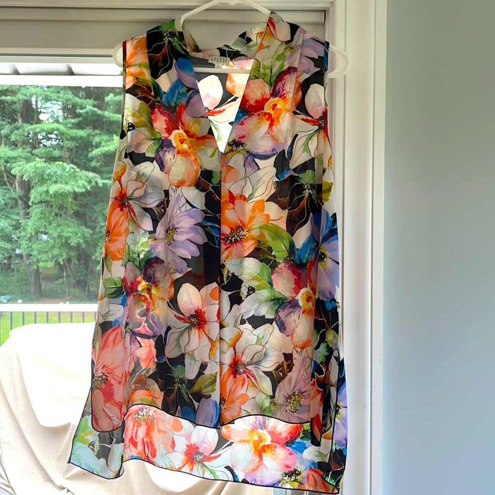 Spense Multi color floral print blouse, X-Large